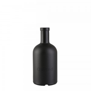 China 375 ml black color liquor wine glass bottle Manufacturer and Company | QLT