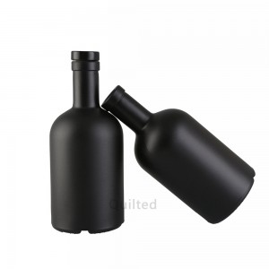 China 375 ml black color liquor wine glass bottle Manufacturer and Company | QLT