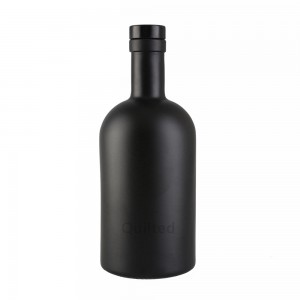 China 375 ml black color liquor wine glass bottle Manufacturer and Company | QLT