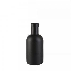 China Custom 100 ml matte black liquor glass bottle Manufacturer and Company | QLT