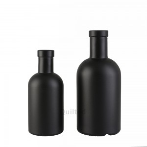 Fancy shape 500 ml liquor glass bottle with stopper
