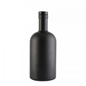 China 500 ml matte black liquor glass bottle Manufacturer and Company | QLT