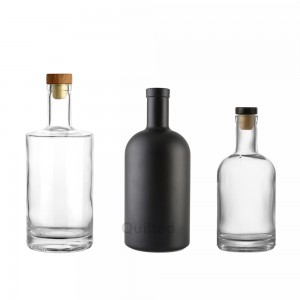 China 500 ml pretty liquor glass vodka bottle with cork Manufacturer and Company | QLT