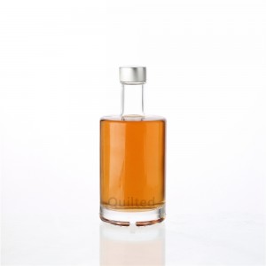 China 375 ml flat shoulder round liquor glass gin bottle Manufacturer and Company | QLT