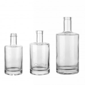 China 500 ml clear round liquor glass bottle with screw Manufacturer and Company | QLT