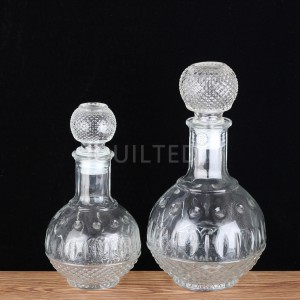 Factory Outlets Clear wine glass Whisky bottle  – Globe shape – QLT