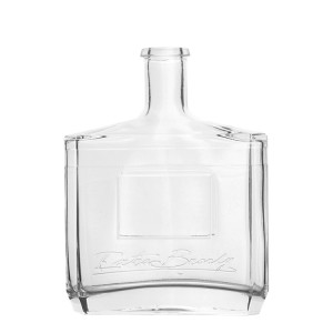 China Custom 700ml Clear Flat Square Whisky Liquor Glass Bottle Manufacturer and Company | QLT