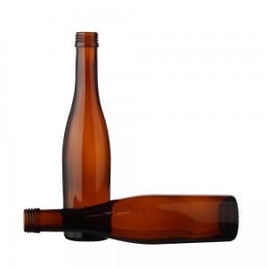 China 250 ml brown color liquor glass wine bottle with screw Manufacturer and Company | QLT