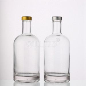 China 375 ml round shape liquor glass gin bottle with screw Manufacturer and Company | QLT