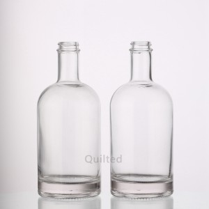 375 ml clear liquor glass gin bottle with screw