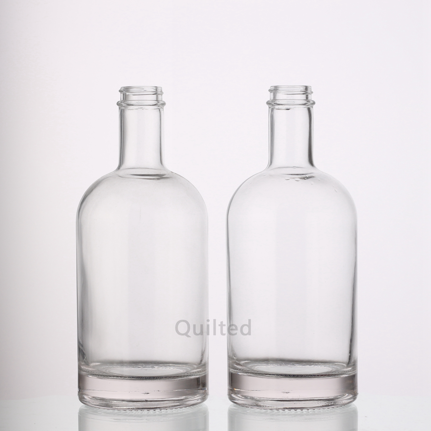 High-Quality Cheap Empty Mini Wine Bottles Factories Quotes- 375 ml clear liquor glass gin bottle with screw  – QLT