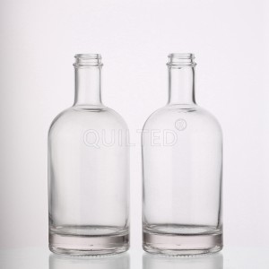 China 375 ml round shape liquor glass gin bottle with screw Manufacturer and Company | QLT