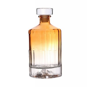 500 ml Gradient round shape liquor glass vodka bottle