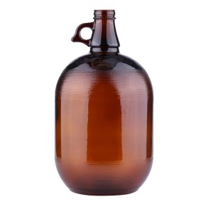 China 4L Groeler Beer Wine Amber Glass Bottles with Black Phenolic Lid Manufacturer and Company | QLT