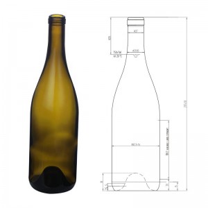 China 750ml 550g Push Up Cork Finish Burgundy Glass Bottle Manufacturer and Company | QLT