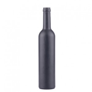 Black wine bottle