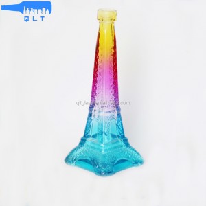 Fashion shape liquor glass tequila bottle with cover