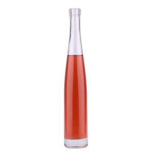 custom clear liquor 500 ml glass bottle with cork