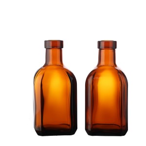 China 350 ml amber liquor glass bottle with cover Manufacturer and Company | QLT