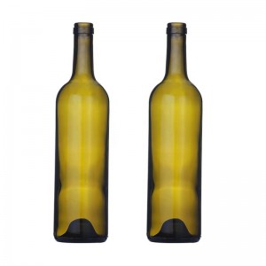 750ml Antique Green Cork Finish Wine Bottles